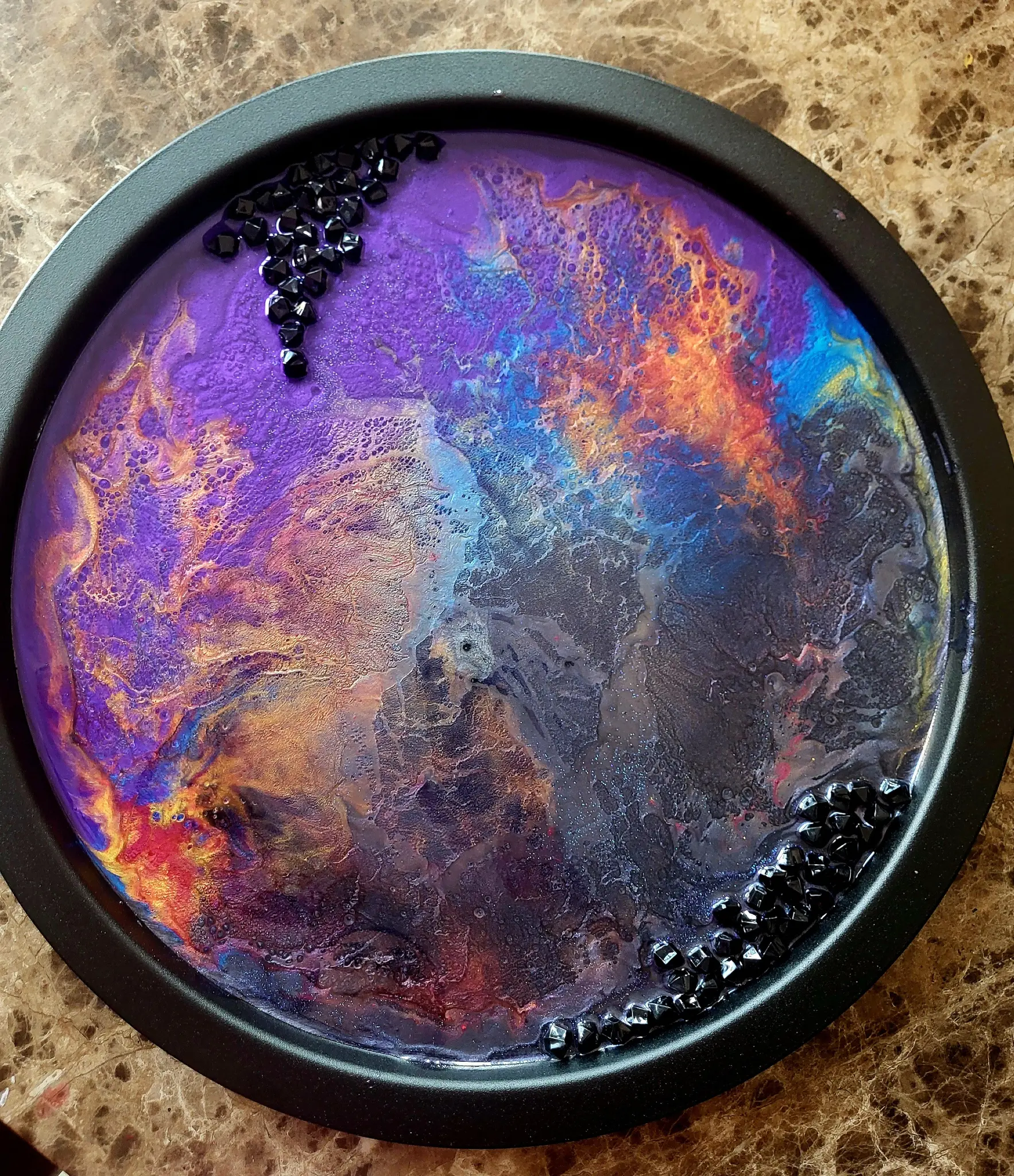 Luxury resin galaxy table